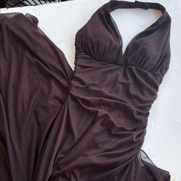 Vintage Y2K Whimsigoth Fairy Maxi Dress Sparkle Sexy Ruffle Hot Long Gown Prom - Picture 5 of 17